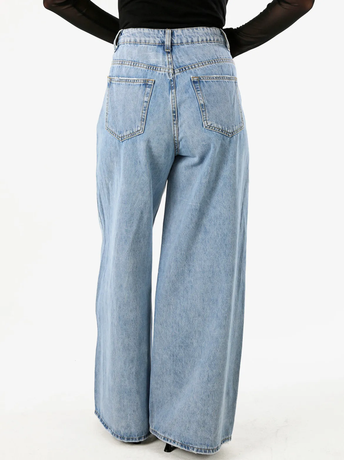 Ayaaa Jeans donna a gamba larga - jeans