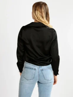 Aymei Camicia donna effetto raso