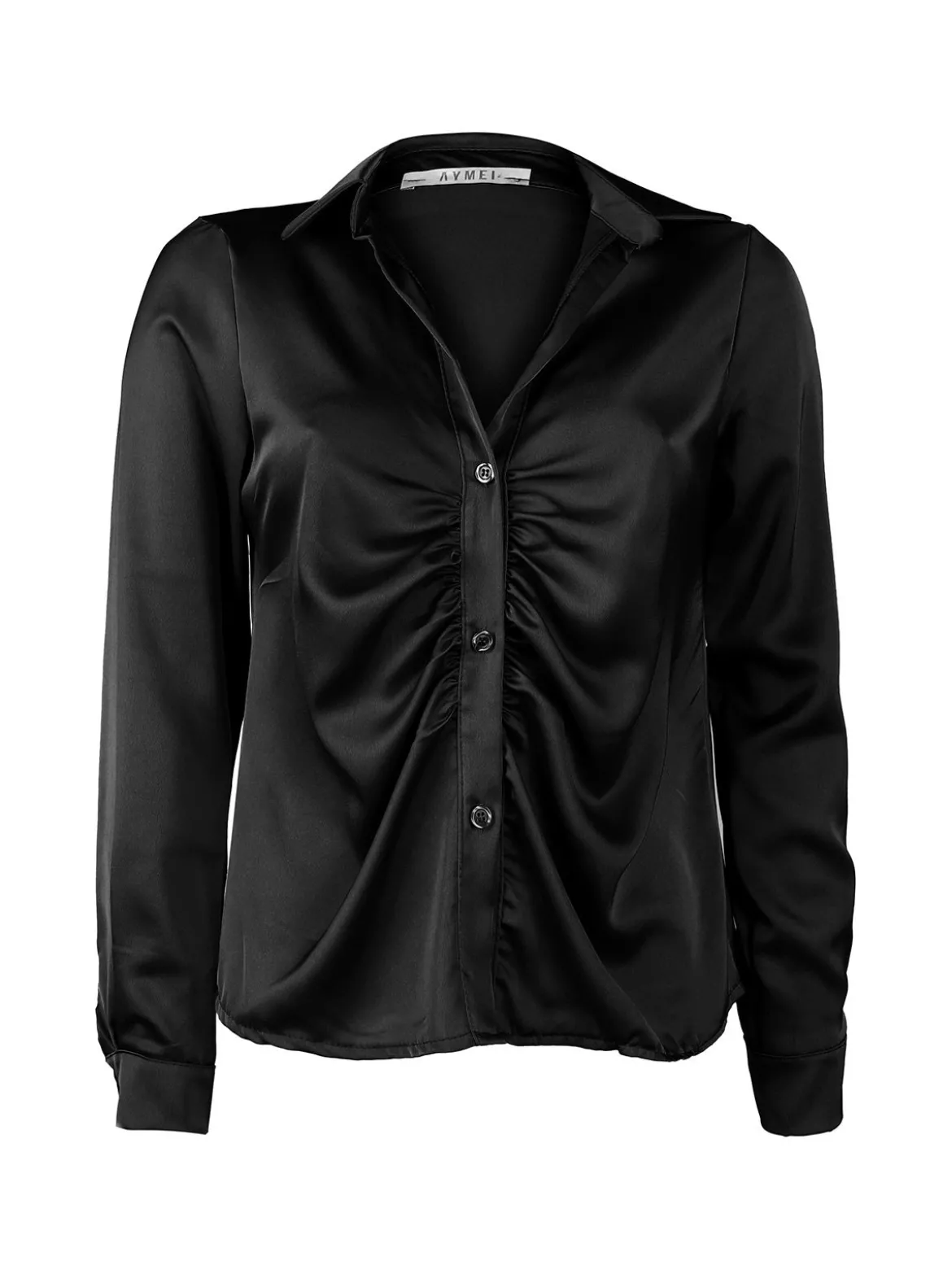 Aymei Camicia donna effetto raso
