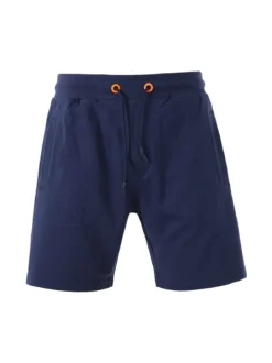 Baci & Abbracci Bermuda da uomo in cotone con coulisse - blu scuro