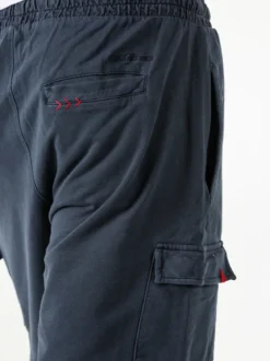 Baci & Abbracci Bermuda da uomo in cotone con tasconi - blu scuro