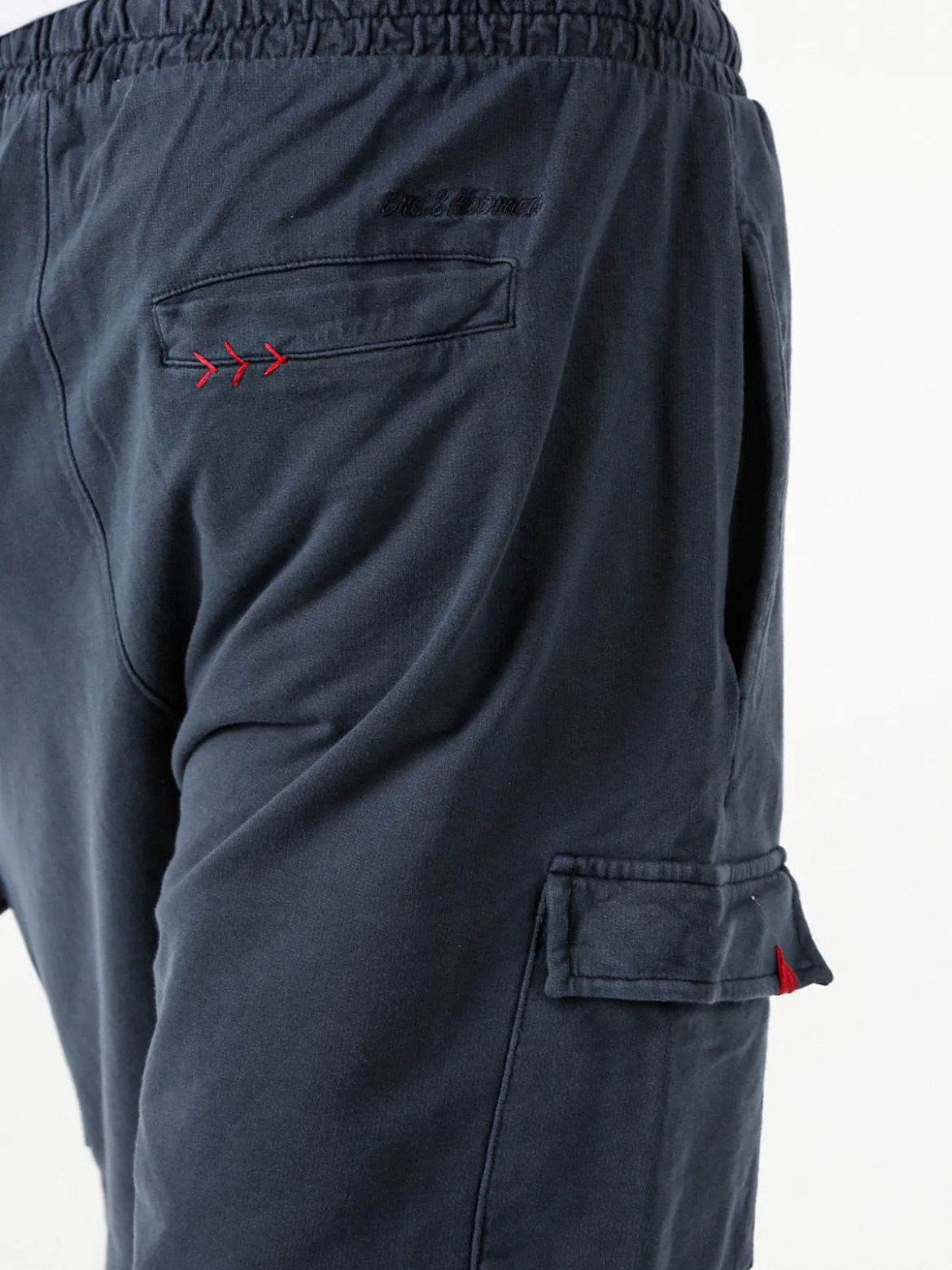 Baci & Abbracci Bermuda da uomo in cotone con tasconi - blu scuro