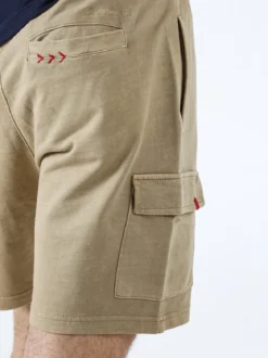 Baci & Abbracci Bermuda da uomo in cotone con tasconi - khaki
