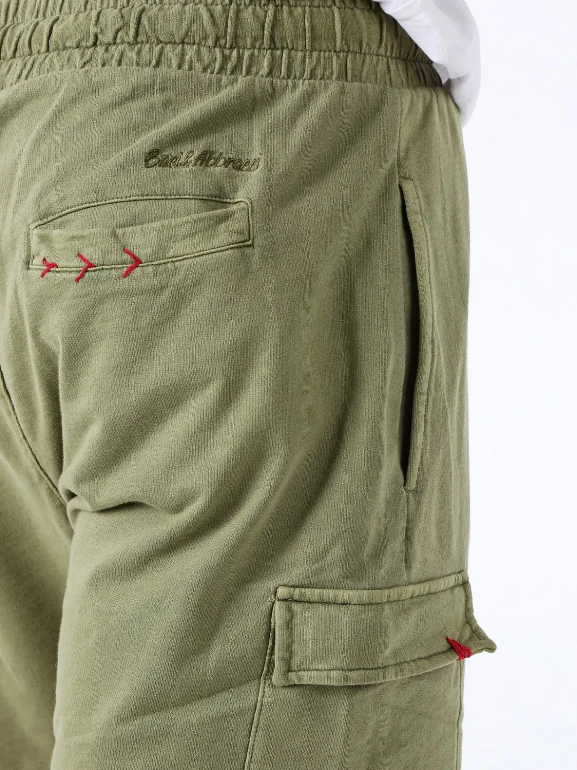 Baci & Abbracci Bermuda da uomo in cotone con tasconi - oliva
