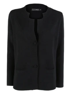 Baci & Abbracci Cardigan donna in maglia con bottoni - nero