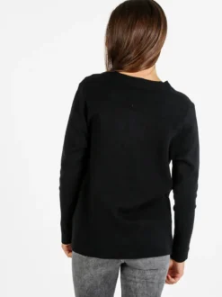 Baci & Abbracci Cardigan donna in maglia con bottoni - nero