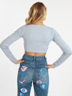Baci & Abbracci Coprispalle corto in maglia con bottoni