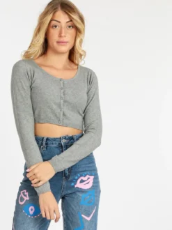 Baci & Abbracci Coprispalle corto in maglia con bottoni