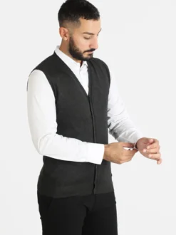 Baci & Abbracci Gilet uomo smanicato con bottoni