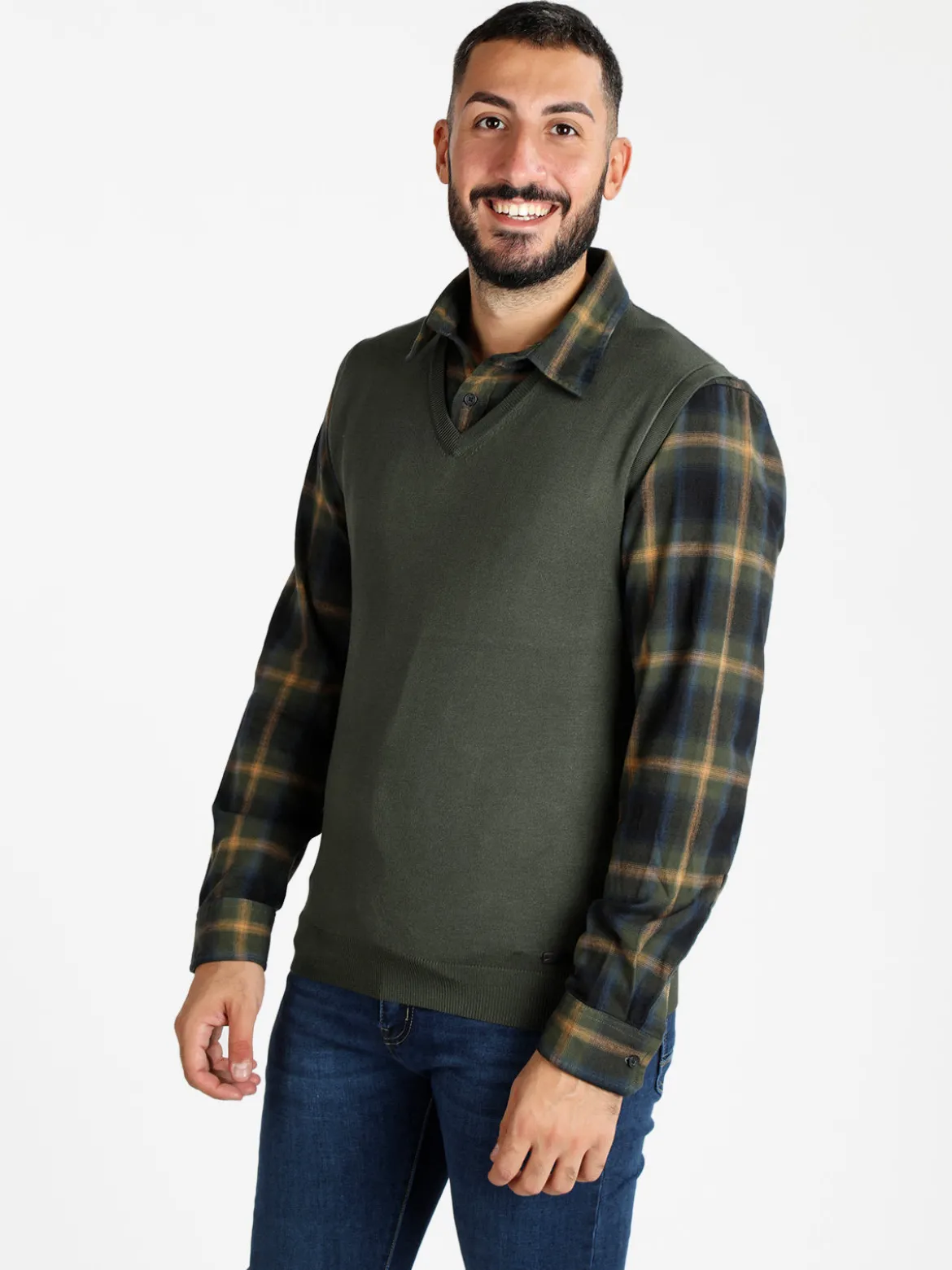 Baci & Abbracci Gilet uomo smanicato in maglia
