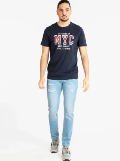 Baci & Abbracci Jeans chiari da uomo con strappi