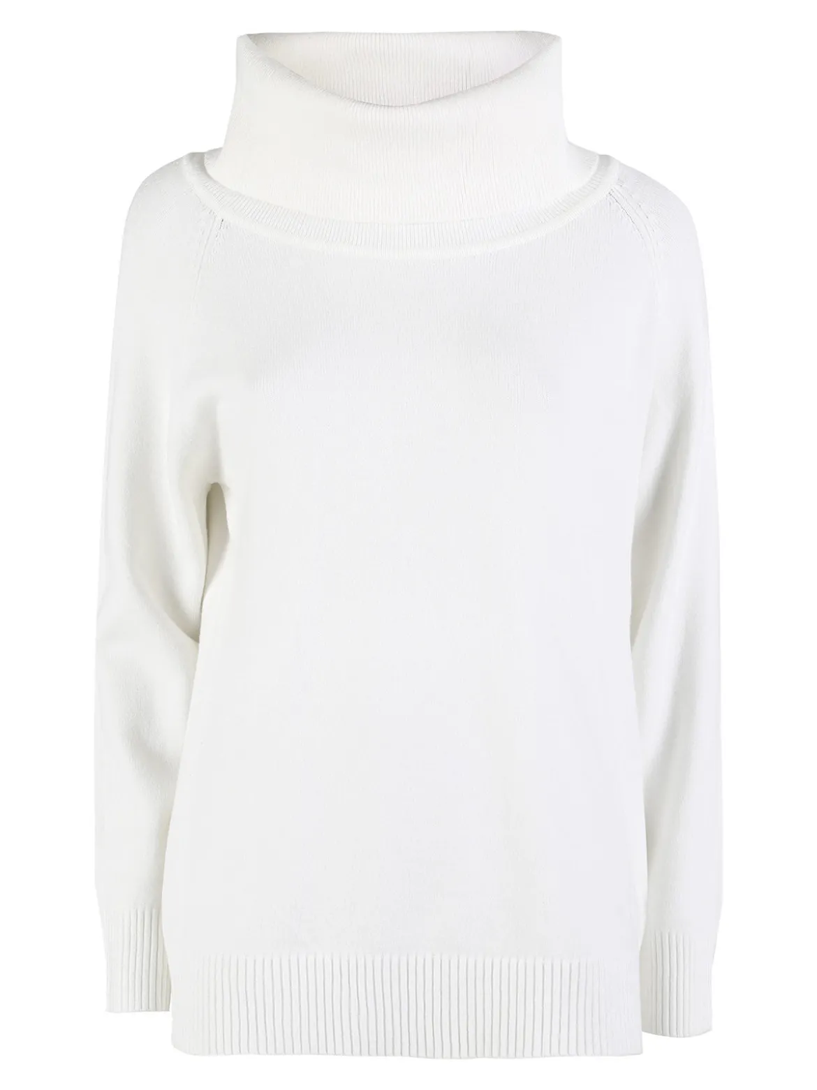 Baci & Abbracci Maglia dolcevita donna in tinta unita - bianco