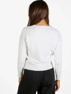 Baci & Abbracci Maglione donna a trecce - bianco