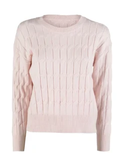 Baci & Abbracci Maglione donna a trecce - rosa