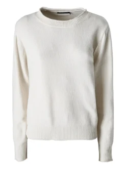 Baci & Abbracci Maglione donna in ciniglia - panna