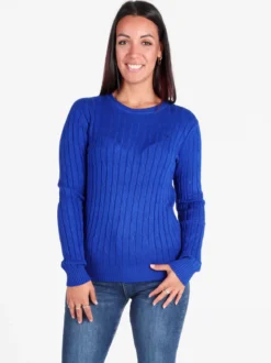 Baci & Abbracci Maglione girocollo a trecce da donna