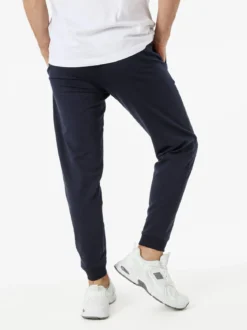 Baci & Abbracci Pantaloni tuta da uomo in cotone con coulisse e polsini - blu scuro