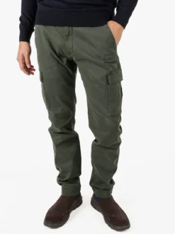 Baci & Abbracci Pantaloni uomo in cotone con tasconi - militare