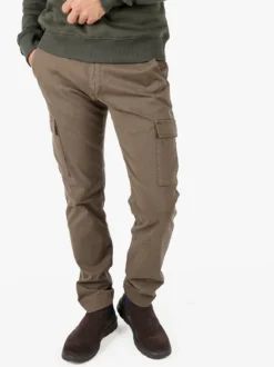 Baci & Abbracci Pantaloni uomo in cotone con tasconi - taupe