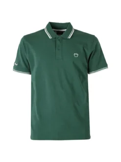 Baci & Abbracci Polo da uomo in cotone a maniche corte - verde