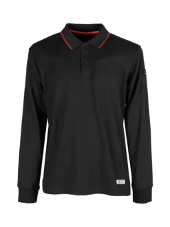 Baci & Abbracci Polo da uomo in cotone a maniche lunghe