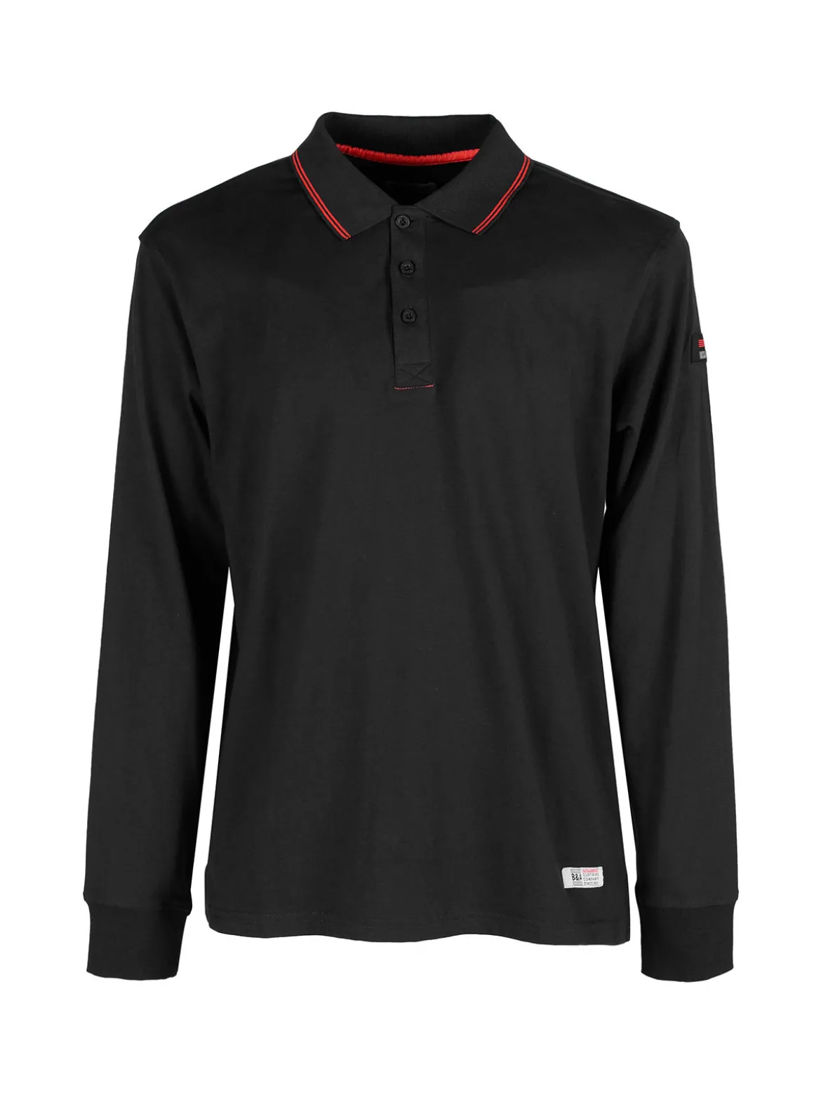 Baci & Abbracci Polo da uomo in cotone a maniche lunghe