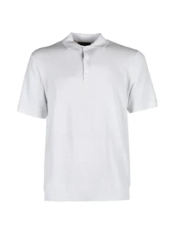 Baci & Abbracci Polo da uomo in maglia extra fine a maniche corte