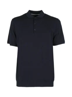 Baci & Abbracci Polo da uomo in maglia extra fine a maniche corte