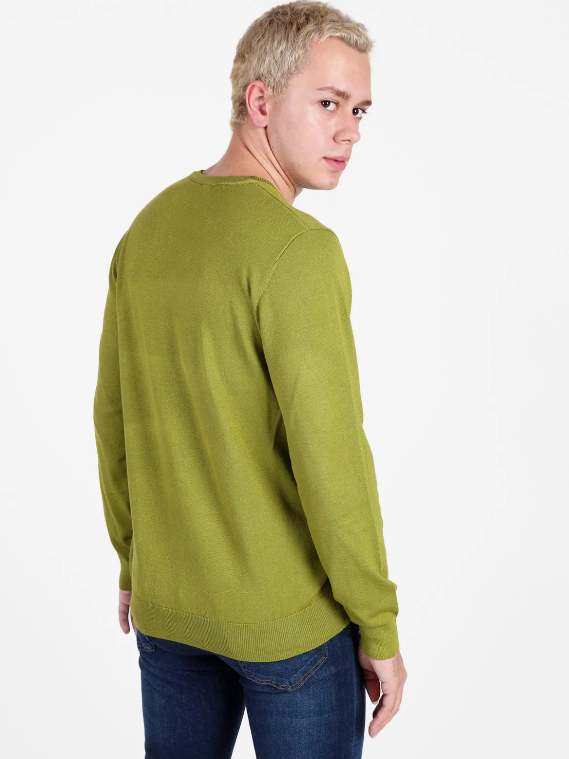 Baci & Abbracci Pullover da uomo in maglia con scollo a V