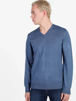 Baci & Abbracci Pullover da uomo in maglia con scollo a V