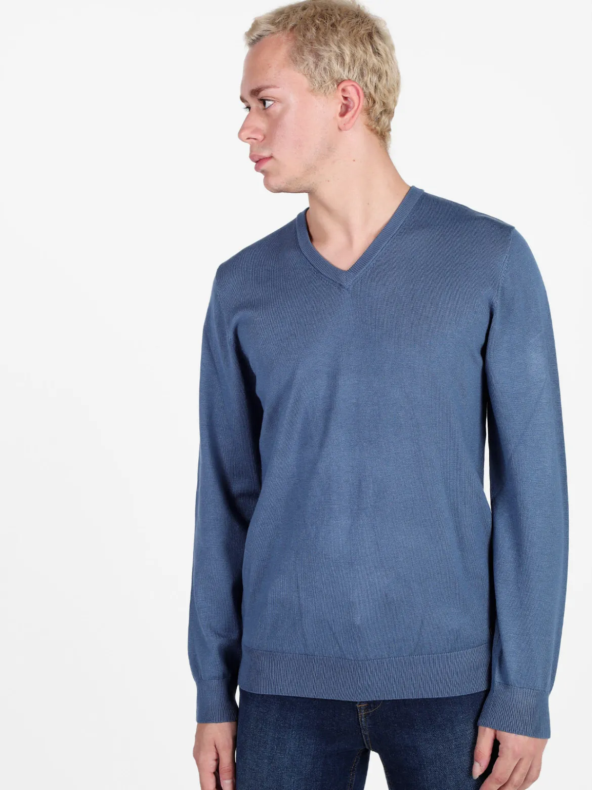 Baci & Abbracci Pullover da uomo in maglia con scollo a V
