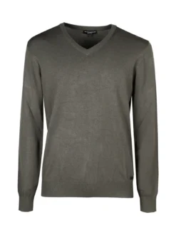 Baci & Abbracci Pullover da uomo in maglia con scollo a V