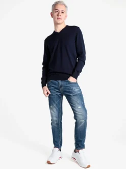 Baci & Abbracci Pullover da uomo in maglia scollo V
