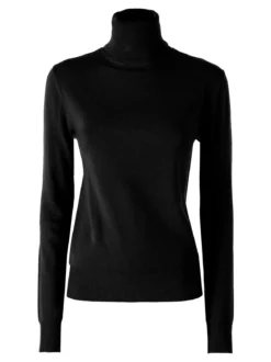 Baci & Abbracci Pullover dolcevita da donna in maglia - nero