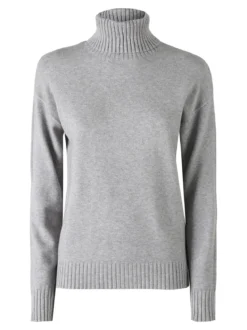 Baci & Abbracci Pullover donna dolcevita in maglia - grigio