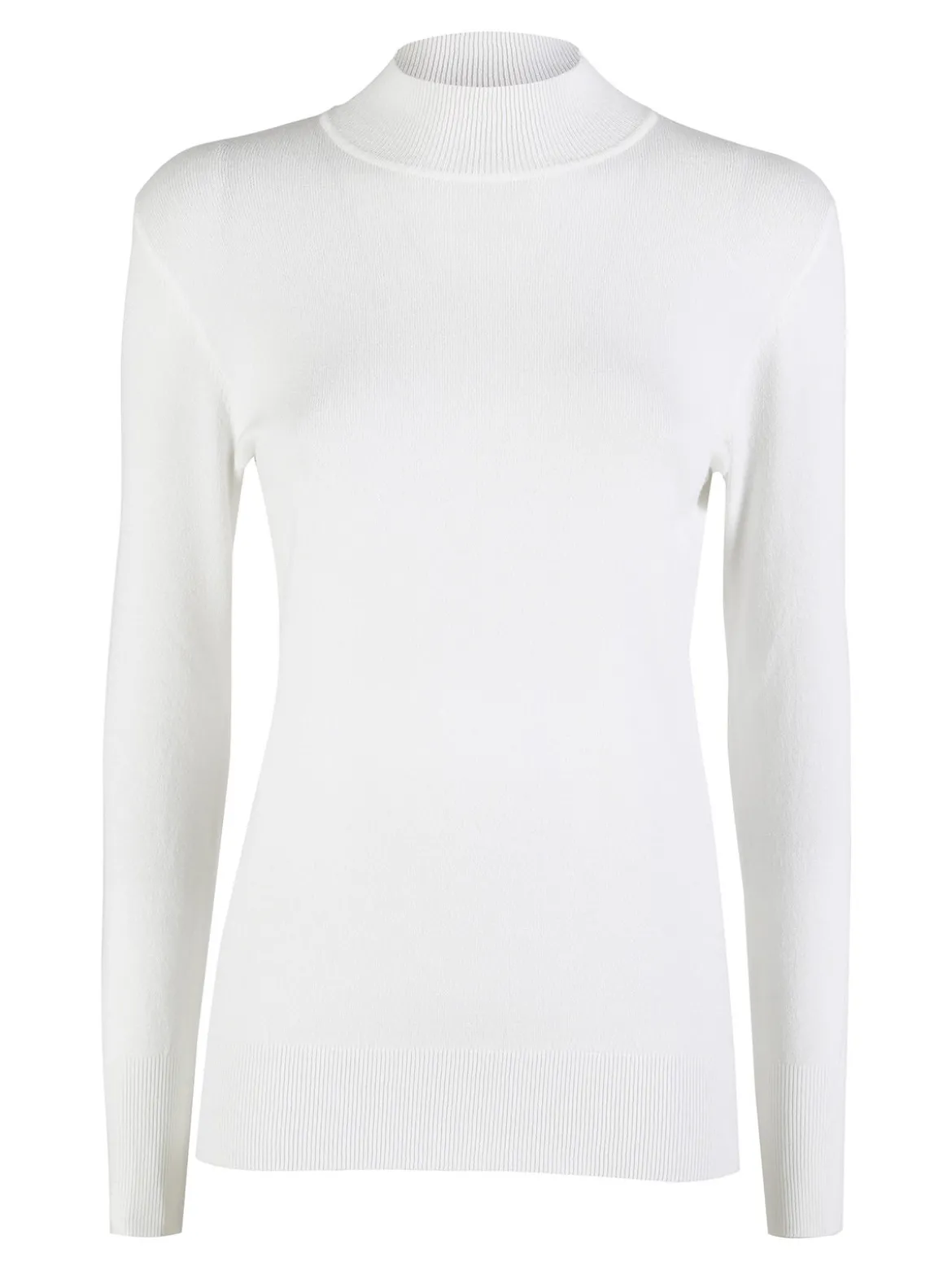 Baci & Abbracci Pullover donna lupetto in maglia - bianco