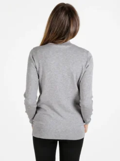 Baci & Abbracci Pullover donna lupetto in maglia - grigio
