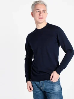 Baci & Abbracci Pullover girocollo da uomo in maglia extra fine