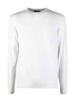 Baci & Abbracci Pullover girocollo da uomo in maglia extra fine