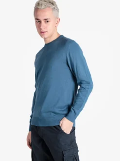 Baci & Abbracci Pullover girocollo da uomo in maglia extra fine