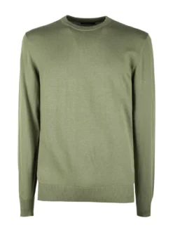 Baci & Abbracci Pullover girocollo da uomo in maglia extra fine