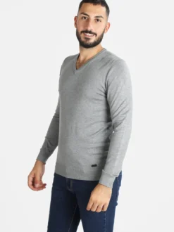 Baci & Abbracci Pullover uomo in maglia scollo a V