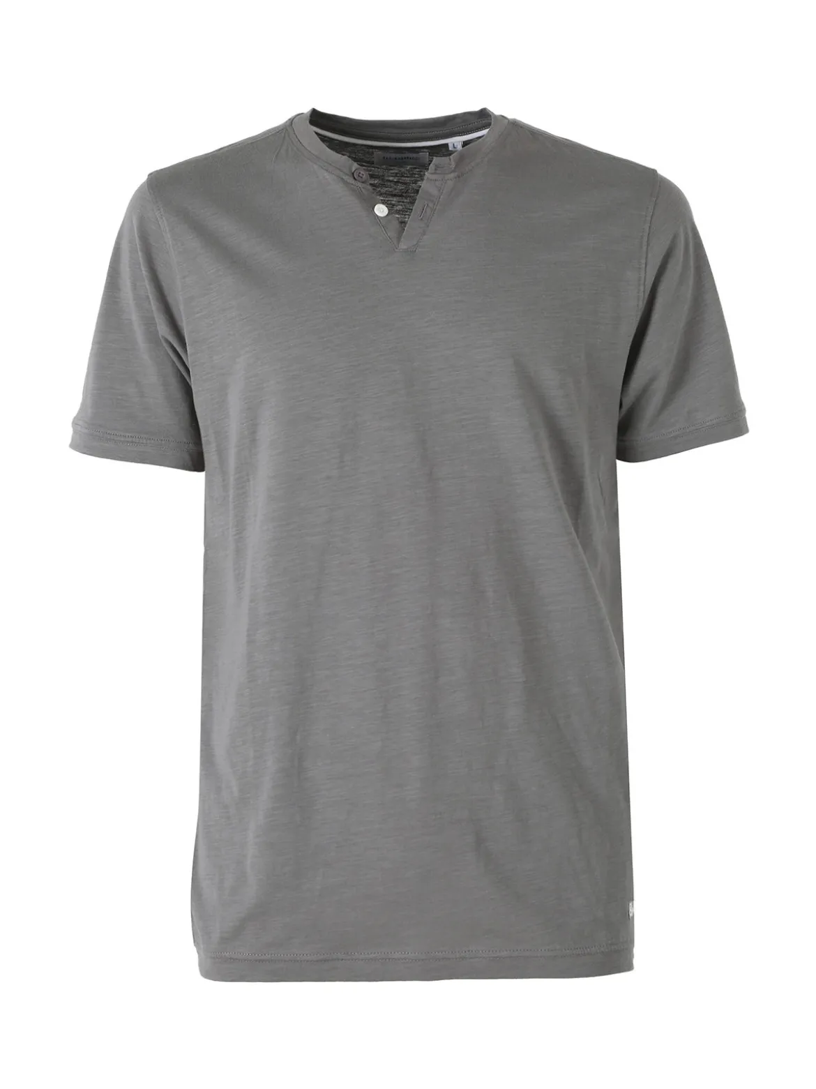 Baci & Abbracci T-shirt da uomo in cotone con bottoncini - antracite