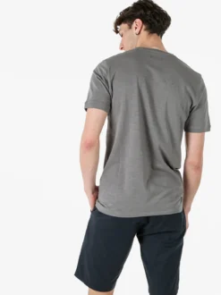 Baci & Abbracci T-shirt da uomo in cotone con bottoncini - antracite