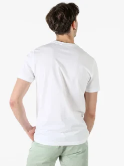 Baci & Abbracci T-shirt girocollo in cotone da uomo con logo - bianco