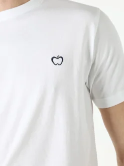 Baci & Abbracci T-shirt girocollo in cotone da uomo con logo - bianco