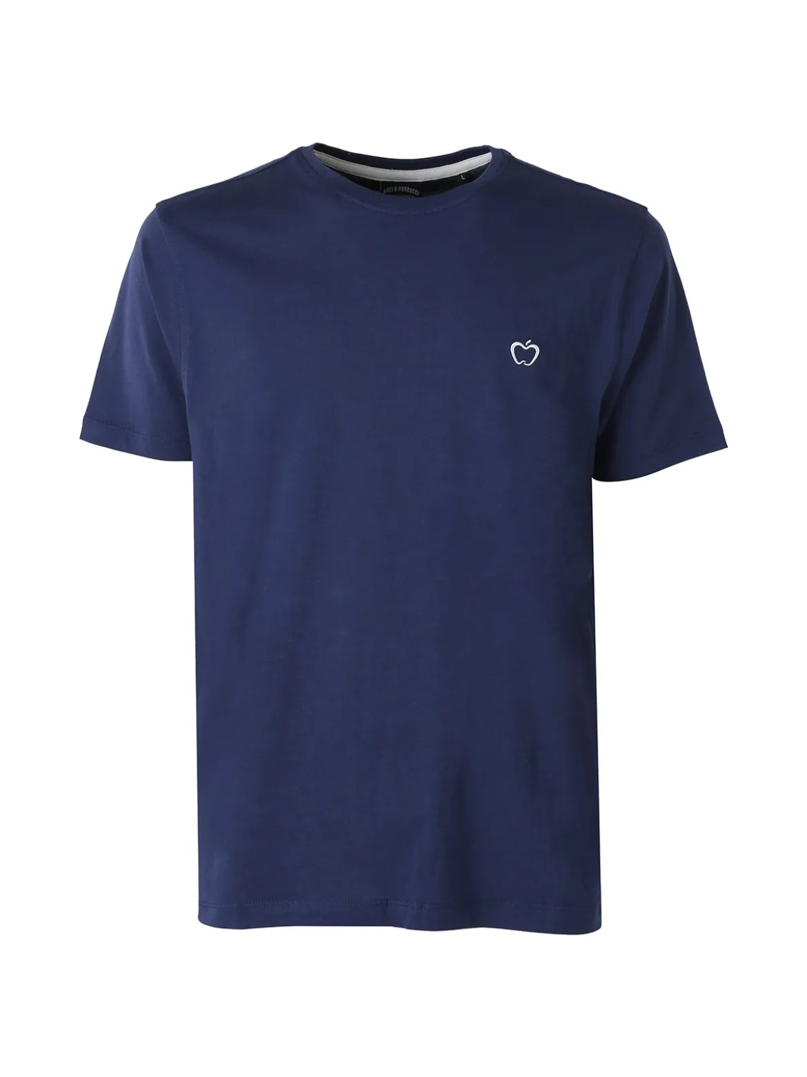 Baci & Abbracci T-shirt girocollo in cotone da uomo con logo - blu