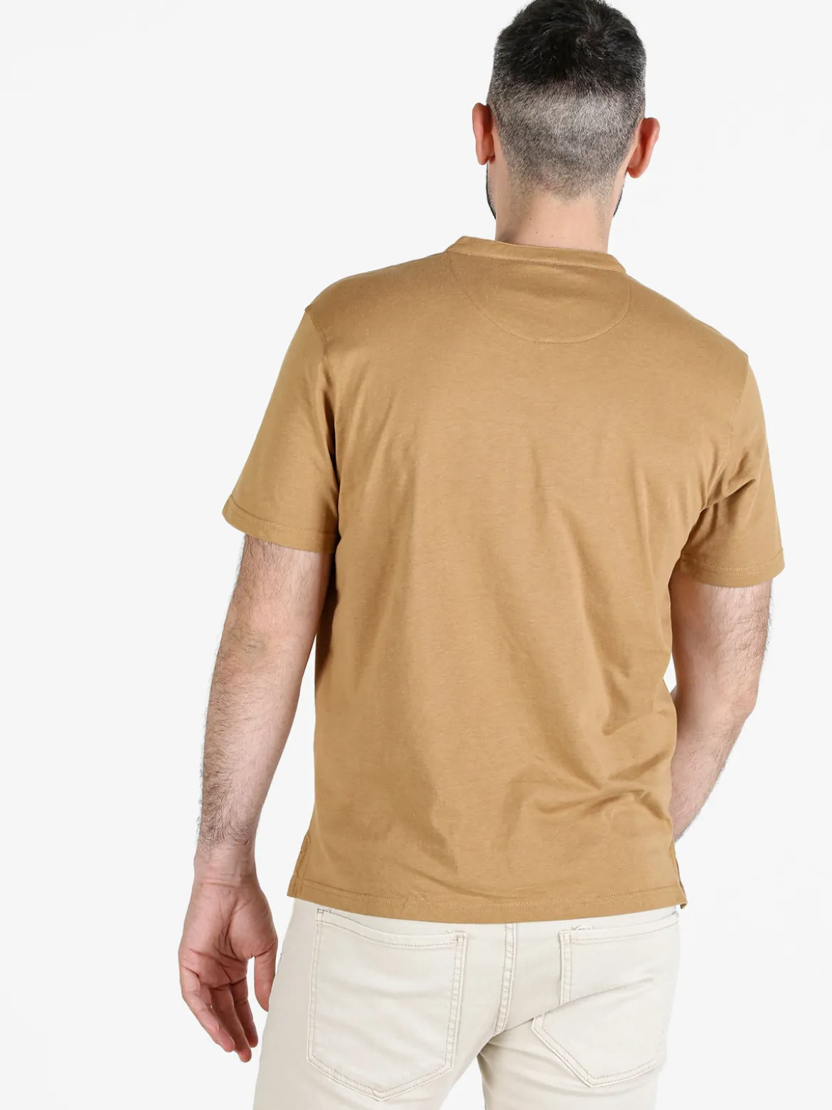 Baci & Abbracci T-shirt uomo con bottoncini sullo scollo