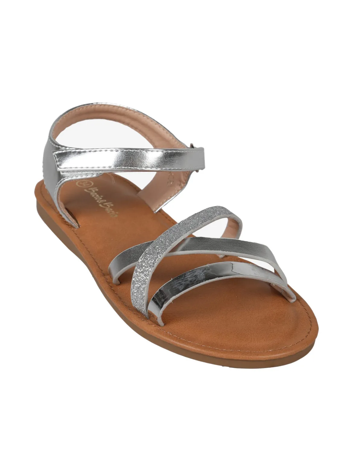 Bacio & Bacio Sandali da ragazza glitter con cinturino a strappo