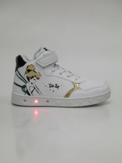 Bacio & Bacio Sneakers alte da ragazza con cinturino a strappo e luci